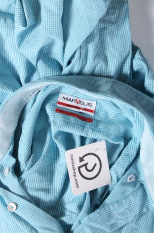 Ανδρικό πουκάμισο Marvelis, Μέγεθος L, Χρώμα Μπλέ, Τιμή 9,46 €
