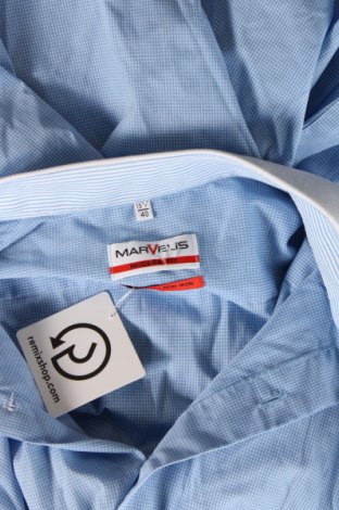 Herrenhemd Marvelis, Größe M, Farbe Blau, Preis 23,66 €