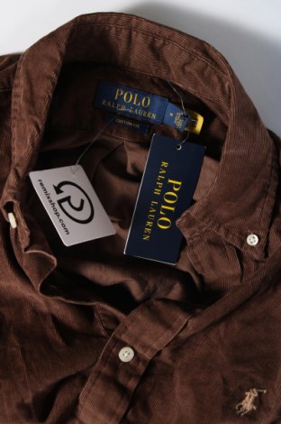 Męska koszula Polo By Ralph Lauren, Rozmiar M, Kolor Brązowy, Cena 321,06 zł