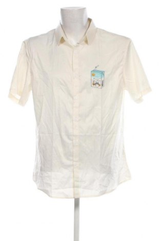 Мъжка риза Romwe, Размер XL, Цвят Екрю, Цена 29,00 лв.