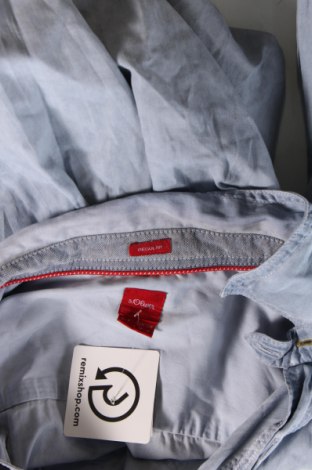 Ανδρικό πουκάμισο S.Oliver, Μέγεθος M, Χρώμα Μπλέ, Τιμή 9,46 €