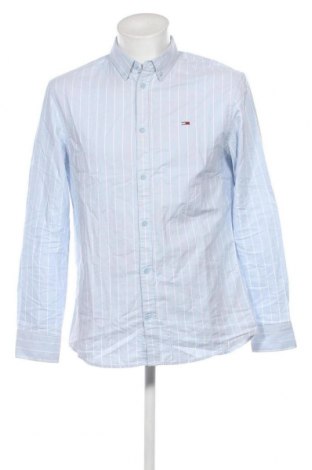 Ανδρικό πουκάμισο Tommy Jeans, Μέγεθος M, Χρώμα Μπλέ, Τιμή 39,69 €