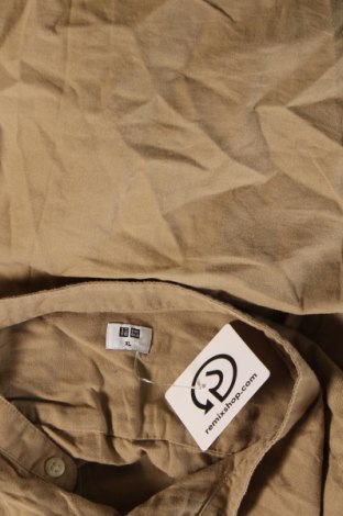 Herrenhemd Uniqlo, Größe XL, Farbe Beige, Preis 23,66 €
