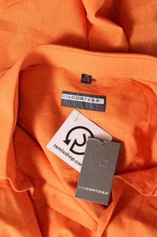 Мъжка риза Via Cortesa, Размер XXL, Цвят Оранжев, Цена 22,54 лв.