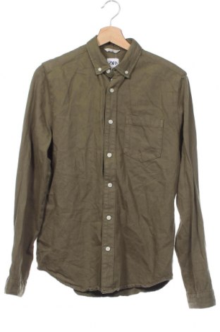 Мъжка риза Zara, Размер S, Цвят Зелен, Цена 10,20 лв.