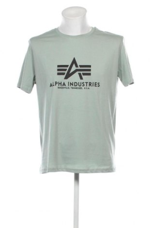 Herren T-Shirt Alpha Industries, Größe L, Farbe Grün, Preis 17,32 €