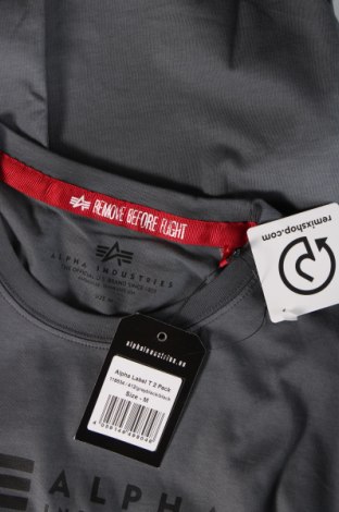 Herren T-Shirt Alpha Industries, Größe M, Farbe Grau, Preis € 28,87