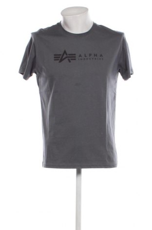 Herren T-Shirt Alpha Industries, Größe M, Farbe Grau, Preis 28,87 €