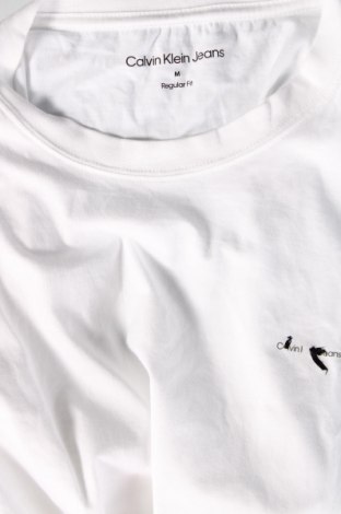 Herren T-Shirt Calvin Klein Jeans, Größe M, Farbe Weiß, Preis € 35,72