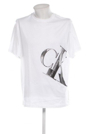 Herren T-Shirt Calvin Klein Jeans, Größe M, Farbe Weiß, Preis € 37,71