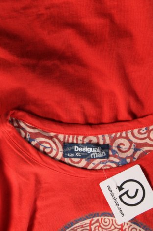 Herren T-Shirt Desigual, Größe XL, Farbe Rot, Preis 13,00 €
