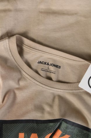 Męski T-shirt Jack & Jones, Rozmiar L, Kolor Beżowy, Cena 111,95 zł