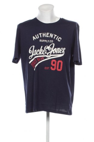 Мъжка тениска Jack & Jones, Размер XXL, Цвят Син, Цена 42,00 лв.