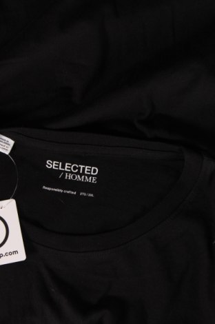 Ανδρικό t-shirt Selected Homme, Μέγεθος XXL, Χρώμα Μαύρο, Τιμή 12,78 €