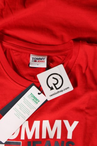 Męski T-shirt Tommy Jeans, Rozmiar M, Kolor Czerwony, Cena 184,72 zł