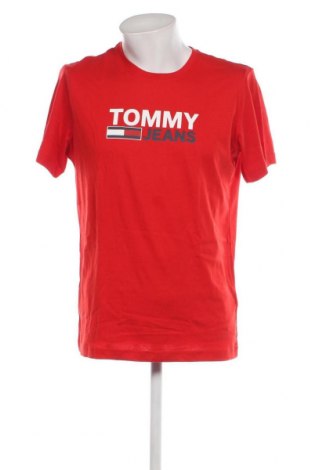 Мъжка тениска Tommy Jeans, Размер M, Цвят Червен, Цена 69,30 лв.