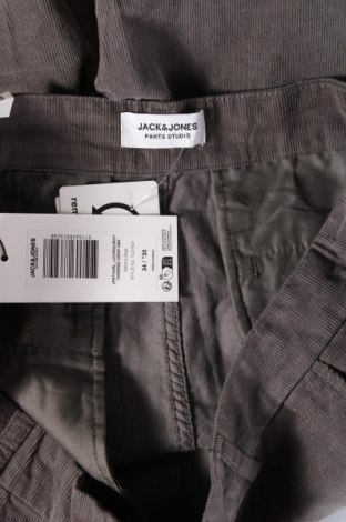 Ανδρικό κοτλέ παντελόνι Jack & Jones, Μέγεθος L, Χρώμα Γκρί, Τιμή 17,86 €