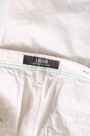 Ανδρικό κοντό παντελόνι S.Oliver, Μέγεθος L, Χρώμα Λευκό, Τιμή 16,70 €