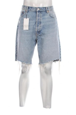Ανδρικό κοντό παντελόνι Zara, Μέγεθος L, Χρώμα Μπλέ, Τιμή 16,00 €