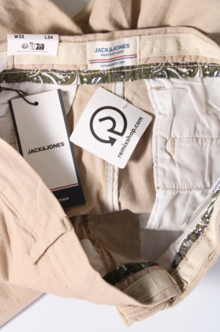 Ανδρικό παντελόνι Jack & Jones, Μέγεθος M, Χρώμα  Μπέζ, Τιμή 12,76 €