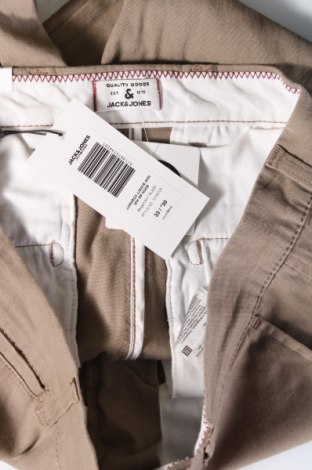 Ανδρικό παντελόνι Jack & Jones, Μέγεθος L, Χρώμα  Μπέζ, Τιμή 12,76 €