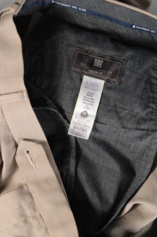 Мъжки панталон Marks & Spencer, Размер XL, Цвят Бежов, Цена 15,39 лв.