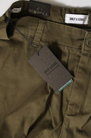 Pantaloni de bărbați Only & Sons, Mărime L, Culoare Verde, Preț 151,32 Lei