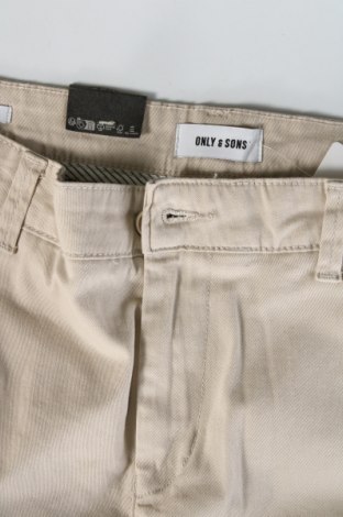 Pantaloni de bărbați Only & Sons, Mărime L, Culoare Bej, Preț 52,96 Lei