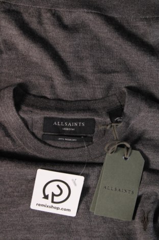 Męski sweter AllSaints, Rozmiar M, Kolor Szary, Cena 380,63 zł