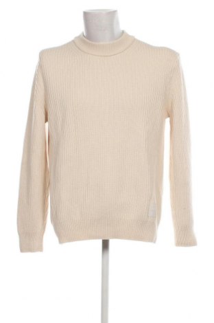 Ανδρικό πουλόβερ BOSS, Μέγεθος M, Χρώμα Εκρού, Τιμή 91,65 €