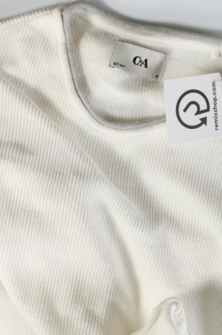 Мъжки пуловер C&A, Размер M, Цвят Бял, Цена 8,41 лв.