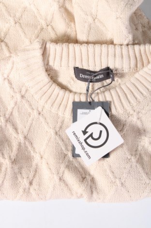 Мъжки пуловер Dressmann, Размер M, Цвят Бежов, Цена 41,58 лв.