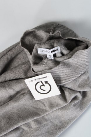 Ανδρικό πουλόβερ Fashion nova, Μέγεθος XXL, Χρώμα Γκρί, Τιμή 11,12 €