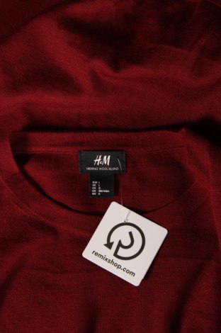 Мъжки пуловер H&M, Размер L, Цвят Червен, Цена 16,24 лв.