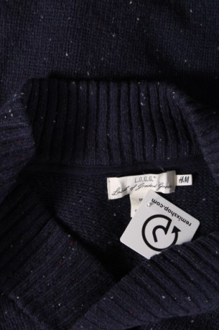 Мъжки пуловер H&M L.O.G.G., Размер M, Цвят Син, Цена 15,66 лв.