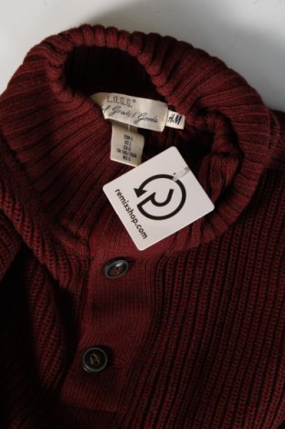 Мъжки пуловер H&M L.O.G.G., Размер L, Цвят Червен, Цена 17,98 лв.
