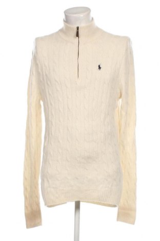 Męski sweter Polo By Ralph Lauren, Rozmiar L, Kolor ecru, Cena 429,54 zł