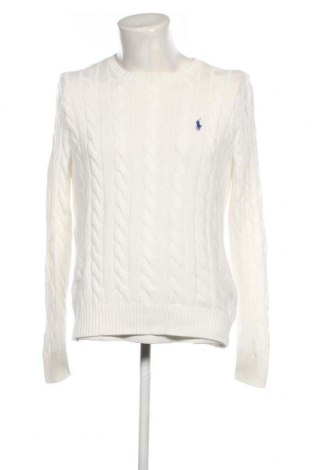 Męski sweter Polo By Ralph Lauren, Rozmiar M, Kolor Biały, Cena 429,54 zł