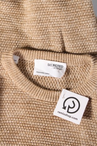 Ανδρικό πουλόβερ Selected Homme, Μέγεθος S, Χρώμα  Μπέζ, Τιμή 12,62 €