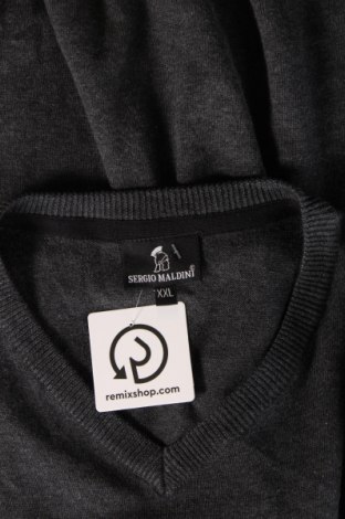 Ανδρικό πουλόβερ Sergio Maldini, Μέγεθος XXL, Χρώμα Γκρί, Τιμή 8,07 €
