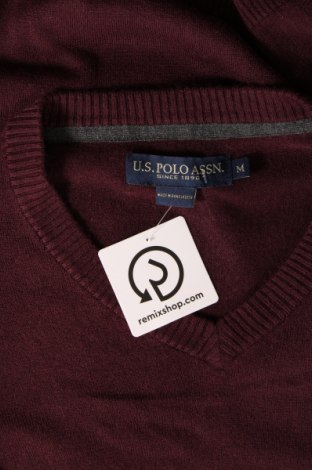 Мъжки пуловер U.S. Polo Assn., Размер M, Цвят Червен, Цена 49,60 лв.