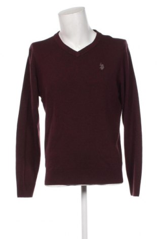 Мъжки пуловер U.S. Polo Assn., Размер M, Цвят Червен, Цена 49,60 лв.