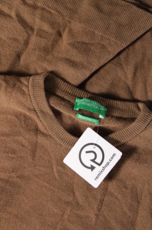 Мъжки пуловер United Colors Of Benetton, Размер M, Цвят Бежов, Цена 17,34 лв.