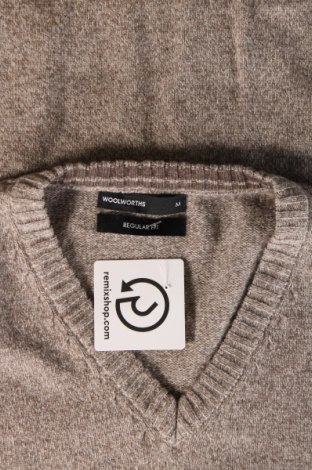 Мъжки пуловер Woolworths, Размер M, Цвят Бежов, Цена 7,20 лв.