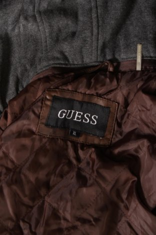Ανδρικό δερμάτινο μπουφάν Guess, Μέγεθος XL, Χρώμα Καφέ, Τιμή 76,98 €
