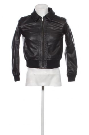 Ανδρικό δερμάτινο μπουφάν H&M, Μέγεθος XS, Χρώμα Μαύρο, Τιμή 12,12 €