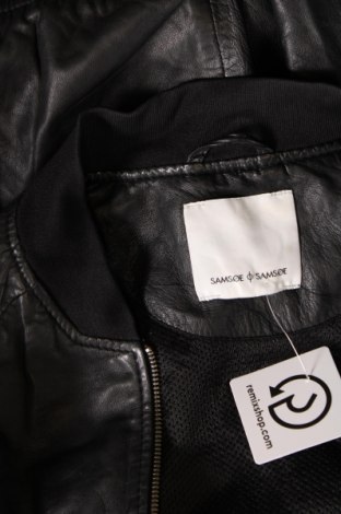 Pánska kožená bunda  Samsoe & Samsoe, Veľkosť L, Farba Čierna, Cena  57,66 €