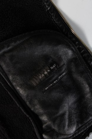 Ανδρικό δερμάτινο μπουφάν Zara Man, Μέγεθος M, Χρώμα Μαύρο, Τιμή 22,06 €