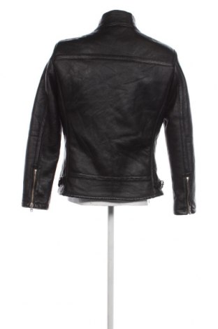 Мъжко кожено яке Zara Man, Размер M, Цвят Черен, Цена 35,67 лв.