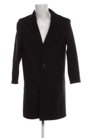 Мъжко палто Bershka, Размер S, Цвят Черен, Цена 107,00 лв.